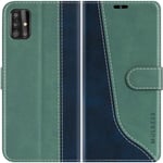 Mulbess Samsung Galaxy A51 Case, Samsung Galaxy A51 Phone Cover, Stylish Flip Leather Wallet Phone Case for Samsung Galaxy A51 4G, Mint Green
