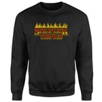 Stranger Things Flames Logo Sweatshirt - Black - S - Black