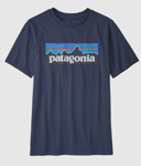 Patagonia Regenerative Organic Certified Cotton P-6 Logo T-Shirt barn New Navy 62163 NENA XL (14 år) 2022