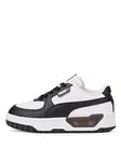 Puma Girls Younger Cali Dream Leather Trainers - White/Black, White/Black, Size 1 Older