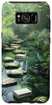 Coque pour Galaxy S8+ Zen Garden Livres Nature Paisible Bambou Vert