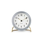 Arne Jacobsen Clocks AJ Station bordsur 12 cm grå-vit