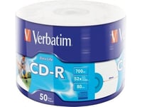 Verbatim CD-R 700MB Printable Wrap Spindle 50