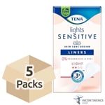 TENA Lights Sensitive Liners Incontinence Pads for Women - 60ml (5 Packs of 28)
