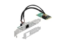 Delock Mini PCIe I/O PCIe full size 1 x RJ45 Gigabit LAN - nätverksadapter - PCIe Mini Card - Gigabit Ethernet x 1