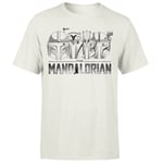 Star Wars The Mandalorian Helmets Line Art - Light Base Men's T-Shirt - Cream - XL