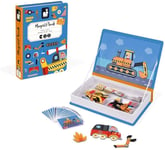 Janod J02715 Magneti'Book Vehicles. Children's 50 Piece Educational Game