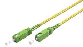 Goobay Fiberoptisk kabel (FTTH), Singlemode (OS2) Yellow, gul (Simplex), 10 m plugg SC-APC (8°) > plugg SC-APC (8°), halogenfri kabelhölje (LSZH)