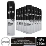 Lynx XXL Anti-perspirant Deodorant Body Spray Black 72H protection 250ml, 18pack