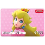 Carte cadeau numérique de 100€ à utiliser sur le Nintendo eShop