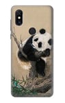 Panda Fluffy Art Painting Case Cover For Xiaomi Mi Mix 3