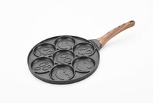 Smiley Face Pancake Pan, Nonstick Pancake Griddle with 7 Unique Funny Flapjack Faces Grill Pan Crepe Pancake Mold Mini Pancake Maker