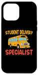 Coque pour iPhone 15 Plus Spécialiste de la livraison étudiant amusant conducteur de bus scolaire homme