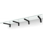 designtak entrétak easy collection bold small console black - frosted glass