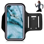 iPro Accessories Oneplus 9/9 Pro /9R /8T /8T Plus 5g /8/8 Pro/Nord Armband Case, [Armband] Sports, Running, Jogging, Walking, Hiking, Workout and Exercise Armband Case Cover (BLACK)