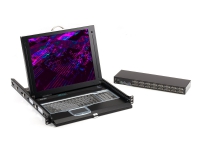 Black Box ServTray KVT417A - KVM-konsol - PS/2, USB - 17 - kan monteras i rack - 1280 x 1024 - DVI-D, VGA - 1U
