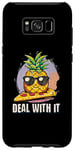 Coque pour Galaxy S8+ Design mignon ananas sur plaque à pizza – Amusant « Deal with It »