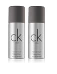 Calvin Klein - 2 x CK One Deodorant Spray 150 ml