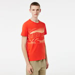 T-shirt homme Lacoste Tennis x Novak Djokovic en jersey Taille S Orange