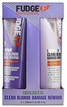 Fudge Professional Purple Shampoo And Conditioner Everyday Clean Blonde Damage 