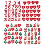 Christmas Label Gift Felt Sticker Advent Calendar Number Xmas Ornament