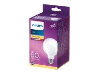 Philips - LED-glödlampa - form: G93 - glaserad finish - E27 - 7 W (motsvarande 60 W) - klass E - varmt vitt ljus - 2700 K