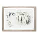 Big Box Art Victoria Falls in Zambia & Zimbabwe in Abstract Framed Wall Art Picture Print Ready to Hang, Oak A2 (62 x 45 cm)
