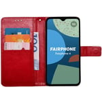 Mobil lommebok 3-kort Fairphone 4 - Rød