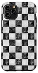 iPhone 11 Pro Vintage Checkered Pattern White and black Checkered Case
