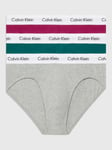 Calvin Klein Cotton Stretch Hip Briefs, Pack of 3, Grey/Chesapeake/Jewel