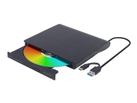Gembird DVD-USB-03 - Diskenhet - DVD±RW (±R DL) / DVD-RAM - 8x - USB 3.1 Gen 1 - extern - svart