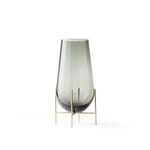 Audo Copenhagen - Echasse Series - Vase, S, Smoke/Brushed Brass - Smoke - Grå - Vaser