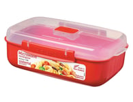 Sistema 1.25L Rectangle Microwave Container Tiffin Lunch Box Food Storage