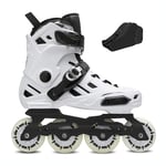 Sljj Outdoor Adults And Children's Inline Skates High-performance Boys And Girls Roller Skates Comfortable Breathable Men And Women Single Row Skates Black/white