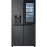 LG GMG960EVJE InstaView™ 91cm Frost Free American Fridge Freezer Matte Black E