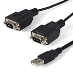 StarTech.com Câble adaptateur FTDI USB vers série RS232 2 ports avec mémorisation du port de communication (ICUSB2322F)