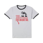 The Amityville Horror Vintage Logo Unisex Ringer T-Shirt - White/Black - L - White/Black