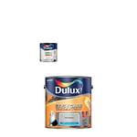 Dulux Quick Dry Gloss Paint, 750 ml (White) with Easycare Washable and Tough Matt (Chic Shadow)
