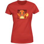 Pokémon Pokédex Charmander #0004 Women's T-Shirt - Red - XXL