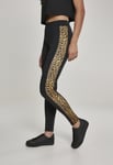 Urban Classics Svarta leggings med leopardskinnsmönster i sidan (S,Svart/leopard)