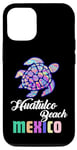 Coque pour iPhone 14 Pro Huatulco Beach Mexico Floral Turtle Match de vacances en famille