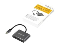 StarTech.com CDP2MDPVGA Adaptateur multiport USB-C vers Mini DisplayPort ou VGA - Adaptateur vidéo 2-en-1 - 4K 60 Hz - Aluminum - Adaptateur vidéo - 24 pin USB-C (M) pour HD-15 (VGA), Mini...