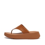 Fitflop Women's F-Mode Leather Flatform Toe-Post Sandals, Light Tan, 6.5 UK