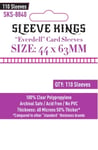 44x63mm Everdell Mini Compatible Sleeves 60 Microns (110)