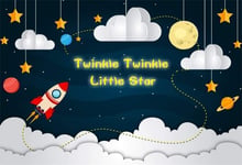 HD Twinkle Twinkle Little Star Backdrop 7x5ft Outer Space Photography Background Rocket Planet Photos Kids Boys Universe Birthday Party Decoration Baby Shower Video Studio Props