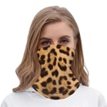 Girly Chic Wild Safari Fashion Leopard Print Unisex Multifunctional Bandana Neck Gaiter Tube Headwear headkerchief, Face Mask Bandana Headband for Men Women Face Scarf