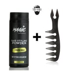 Magic Hair Styling Powder Dust Wax & Volume Mattifying + Hair Styling Comb Set