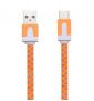 Cable Noodle 1m Pour "Samsung Galaxy S21" Chargeur Type C Android Universel - Orange