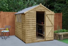 Forest Garden Wooden 8 x 6ft Overlap Apex Shed
