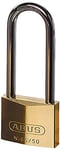 ABUS padlock brass 65/50HB80 with high shackle - basement lock, locker lock, etc. - brass lock body - hardened steel shackle - ABUS security level 6